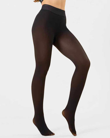 Collant Doublé Polaire Effet Transparent Noir / S/M [Taille 34-40] / 80g - Polaire Légère