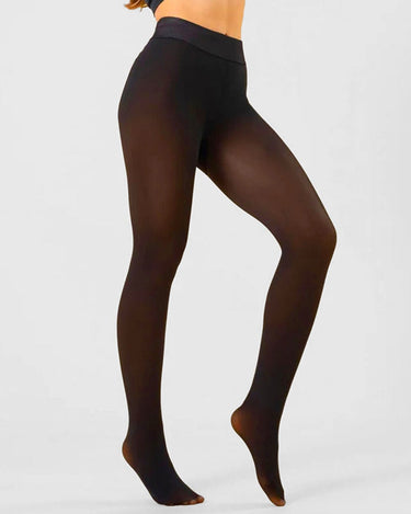 Collant Legging Polaire Noir / S/M [Taille 34-40] / 80g - Polaire Légère