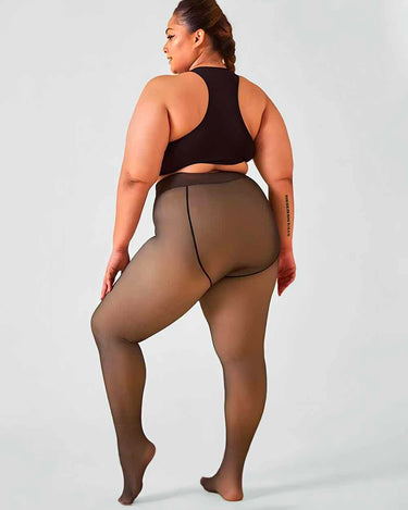 Collant Polaire Transparent Grande Taille