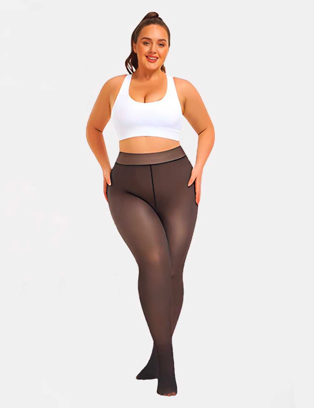 Collant Polaire Transparent Grande Taille