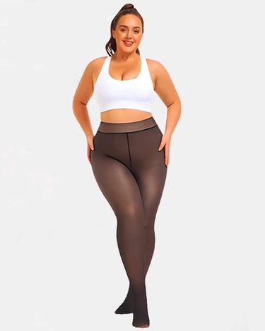 Collant Polaire Transparent Grande Taille