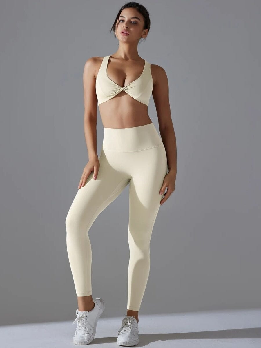 Ensemble Sport Épure Active - Legging et Soutien-Gorge Sport-Éline S (36) / Ivoire