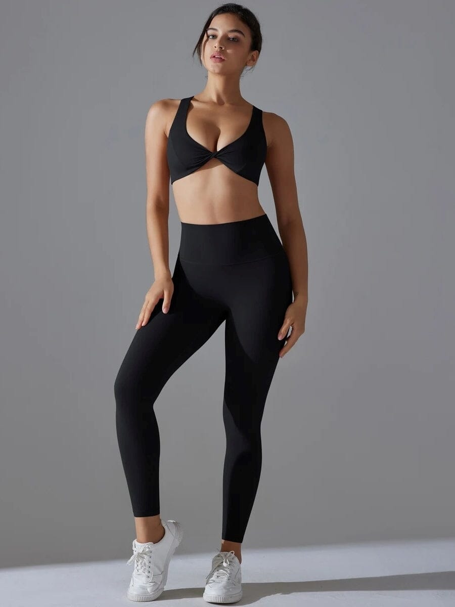 Ensemble Sport Épure Active - Legging et Soutien-Gorge Sport-Éline S (36) / Noir