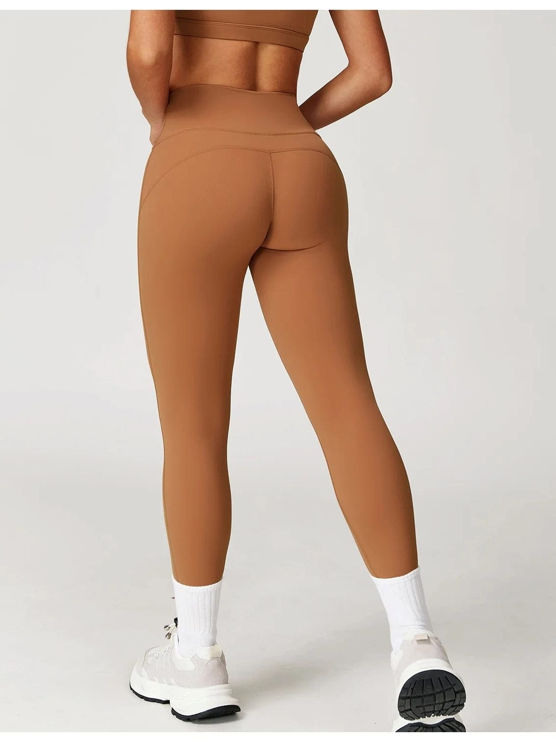 Legging CrossFit Femme Taille Haute S (36) / Marron