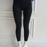 Legging en laine polaire femme pour hiver Noir / M