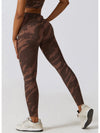 Legging Fitness Moulant Taille Haute Push Up-Maëlys S / Café