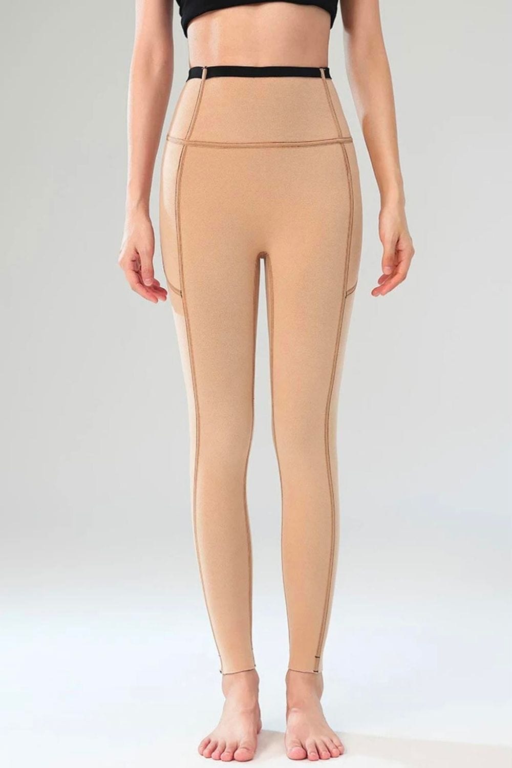 Legging Thermique Legging Femme Couleur Chair Legging Couleur