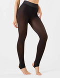 Legging Polaire Effet Collant Noir / S/M [Taille 34-40] / 80g - Polaire Légère