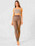 Legging polaire effet transparent Marron / XL