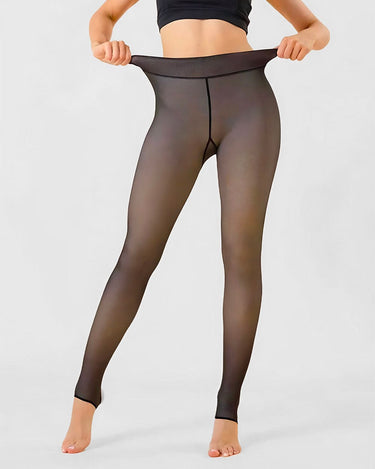 Legging polaire effet transparent Noir / L