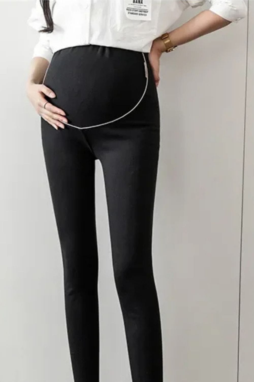 Legging polaire femme enceinte Noir / M