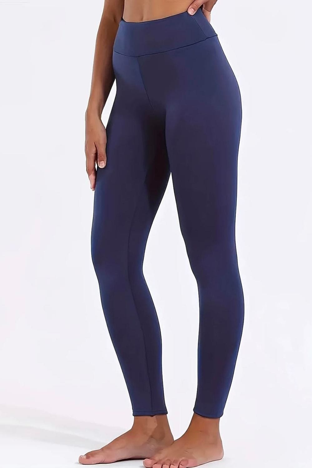 Legging polaire grande taille Bleu Marine / S