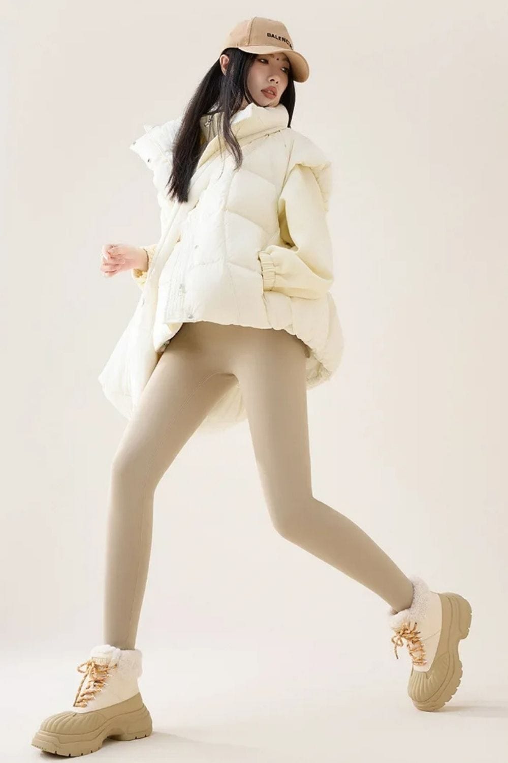 Legging polaire ski Beige / S
