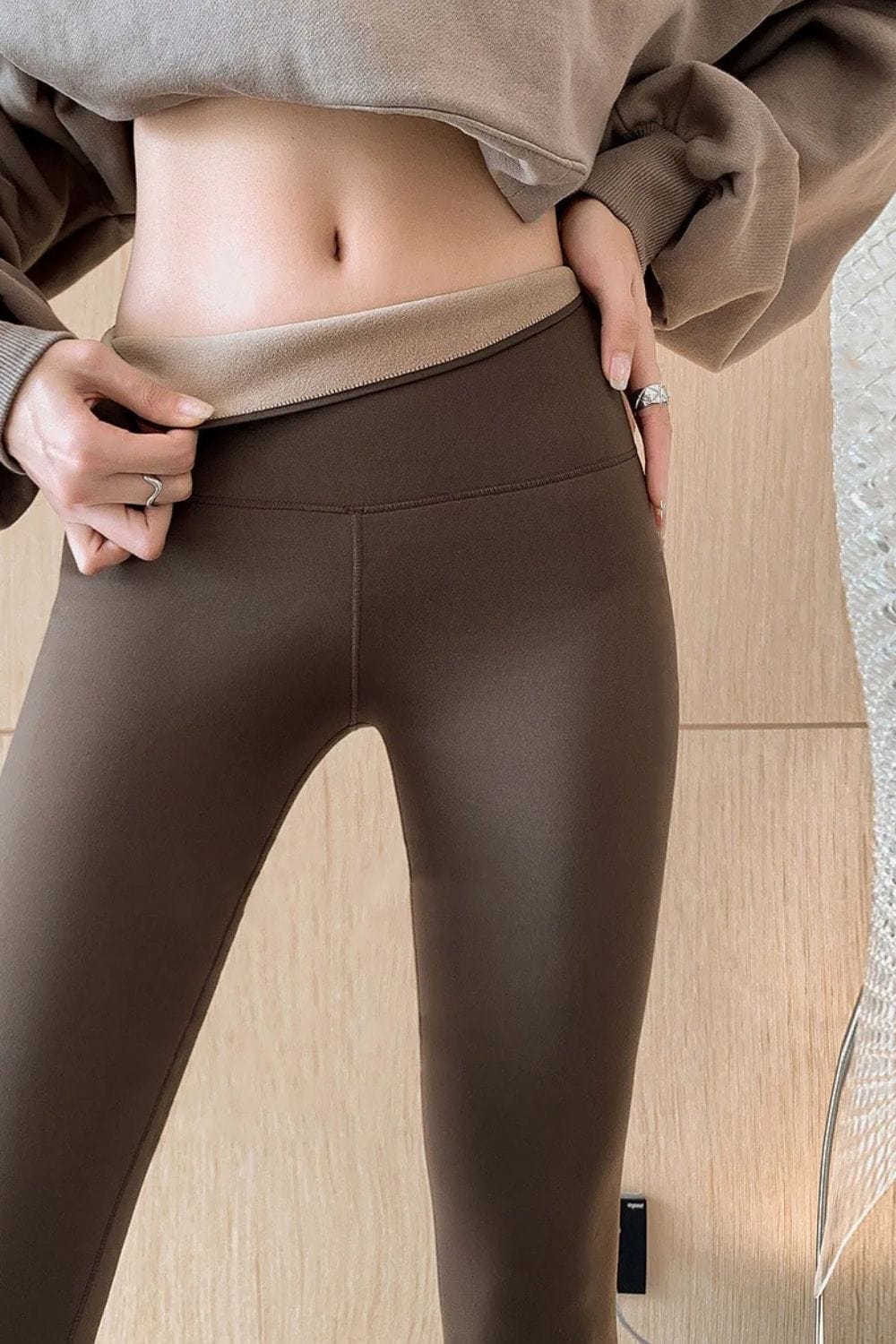 Legging polaire taille haute