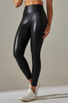 Legging simili cuir doublé polaire