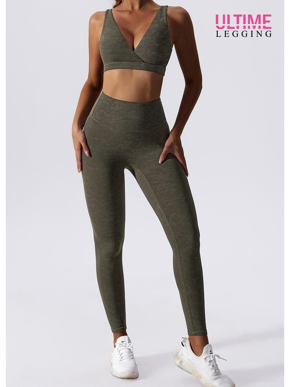 Legging Sport Marron Sans Couture