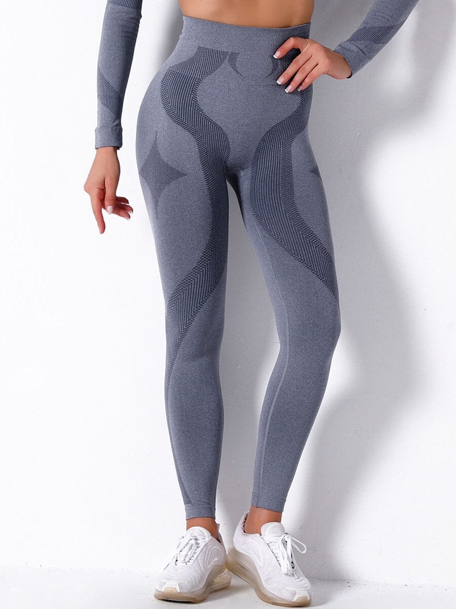 Legging Sport Moulant Fitness-Soléa S / Gris