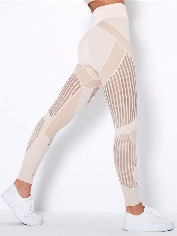 Legging Sport Respirant-Élia XS / Beige