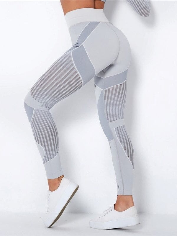 Legging Sport Respirant-Élia XS / Gris clair